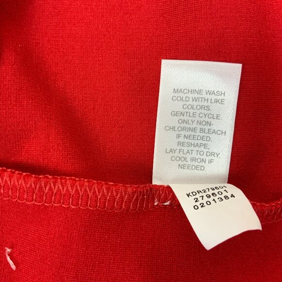 New J Jill Simple Elegance Puff Sleeves Dress In Red Cherry Size 2XL - Picture 14 of 16